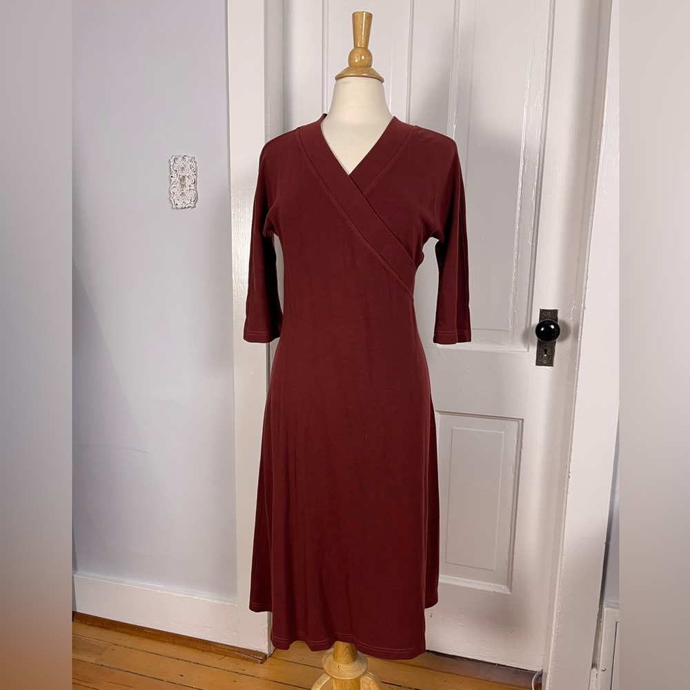 Isabella Bird Deep Red Maternity Dress
